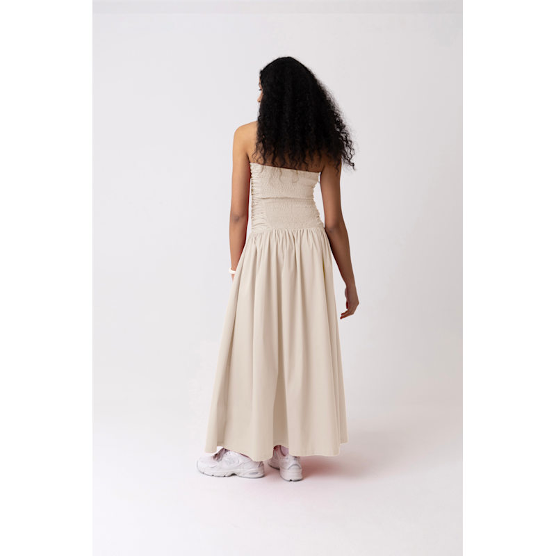 chinese dress ladies Ruched Bardot Jersey Dress-Black