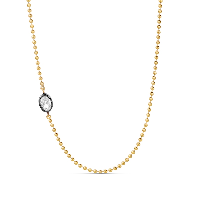 Side Shape On Beaded Ball Chain - Oval | SHYMI | Wolf & Badger