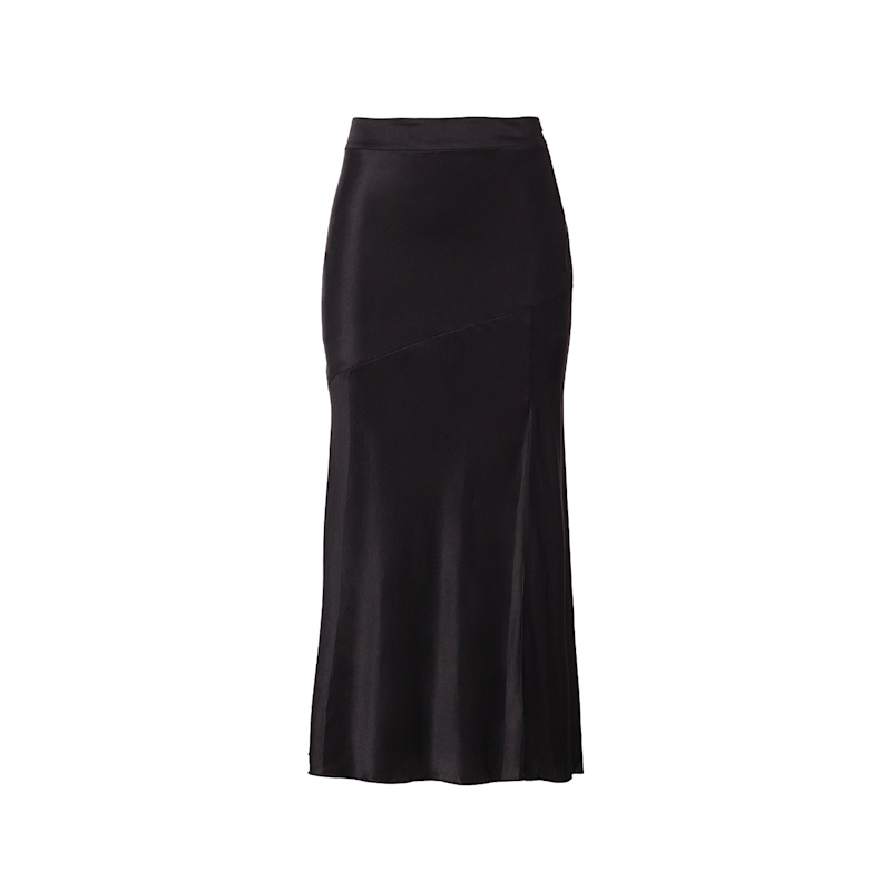 Thumbnail of Side-Slit Midi Skirt In Black image