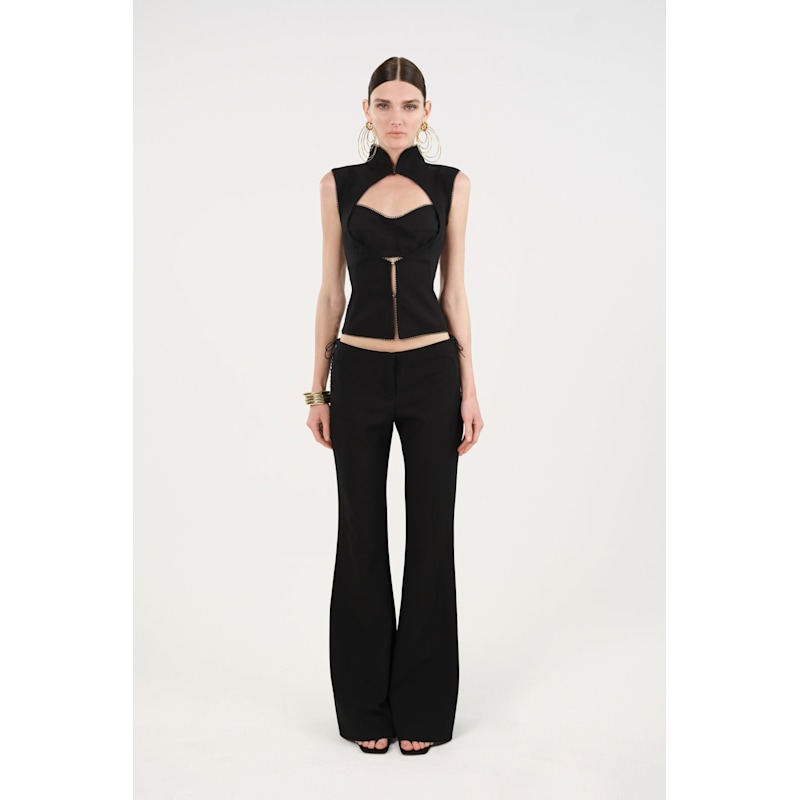 Thumbnail of Side-Tie Low-Rise Slim Fit Trousers image