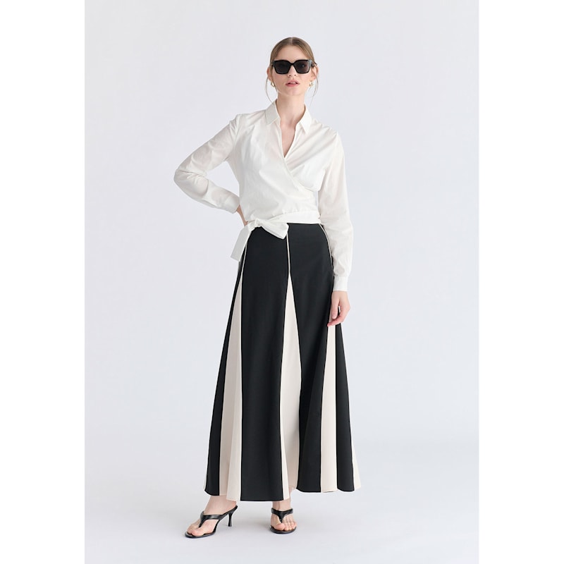 Thumbnail of Side Tie Wrap Blouse In White image
