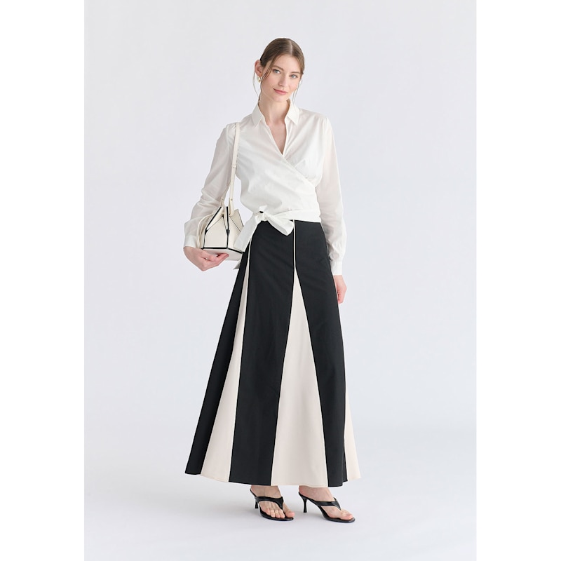 Thumbnail of Side Tie Wrap Blouse In White image