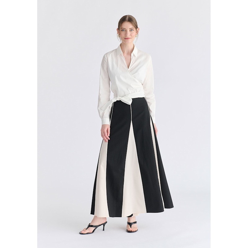 Thumbnail of Side Tie Wrap Blouse In White image