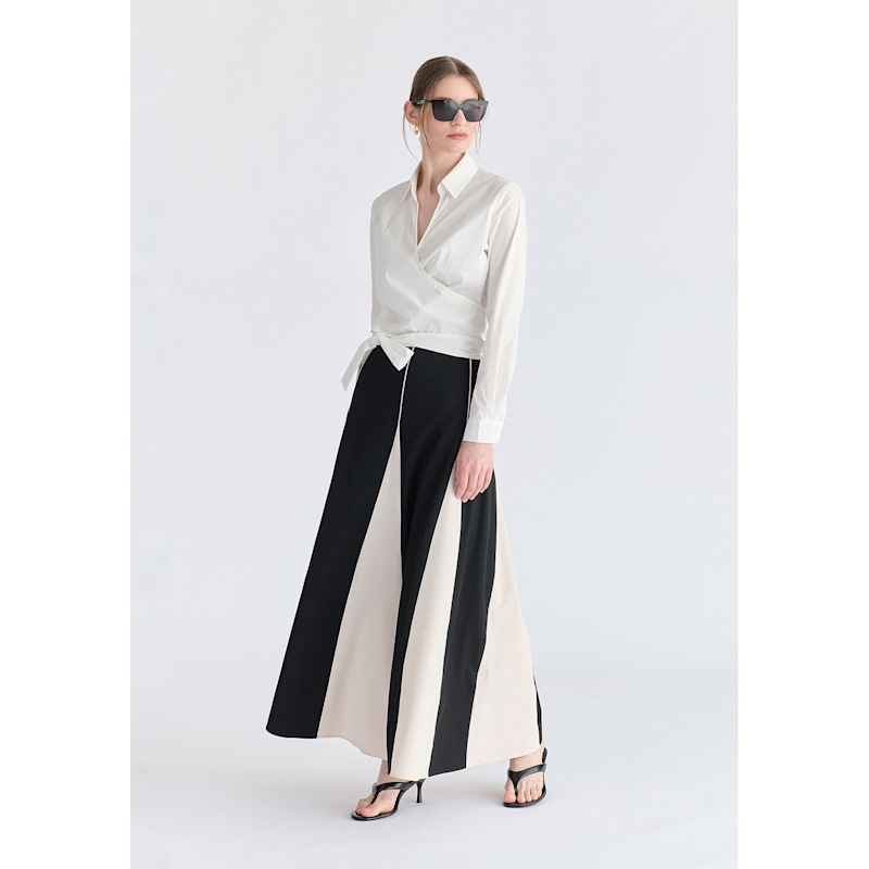 Thumbnail of Side Tie Wrap Blouse In White image