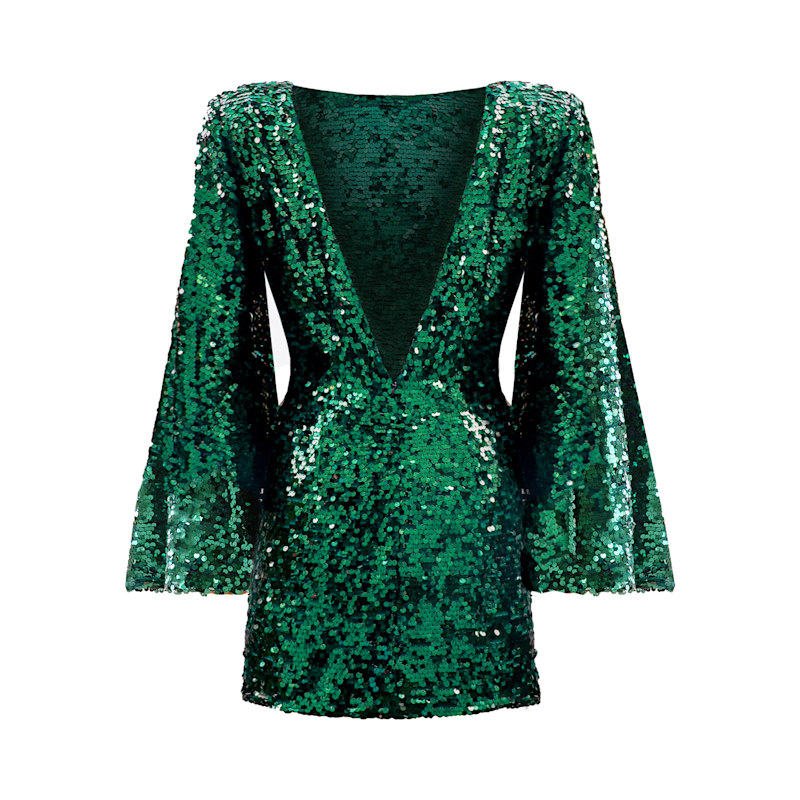 Thumbnail of Sienna Open Back Cocktail Party Dress Mini In Absinth Green image
