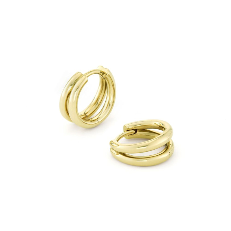 Thumbnail of Signature Duo Mini Huggie Hoops image