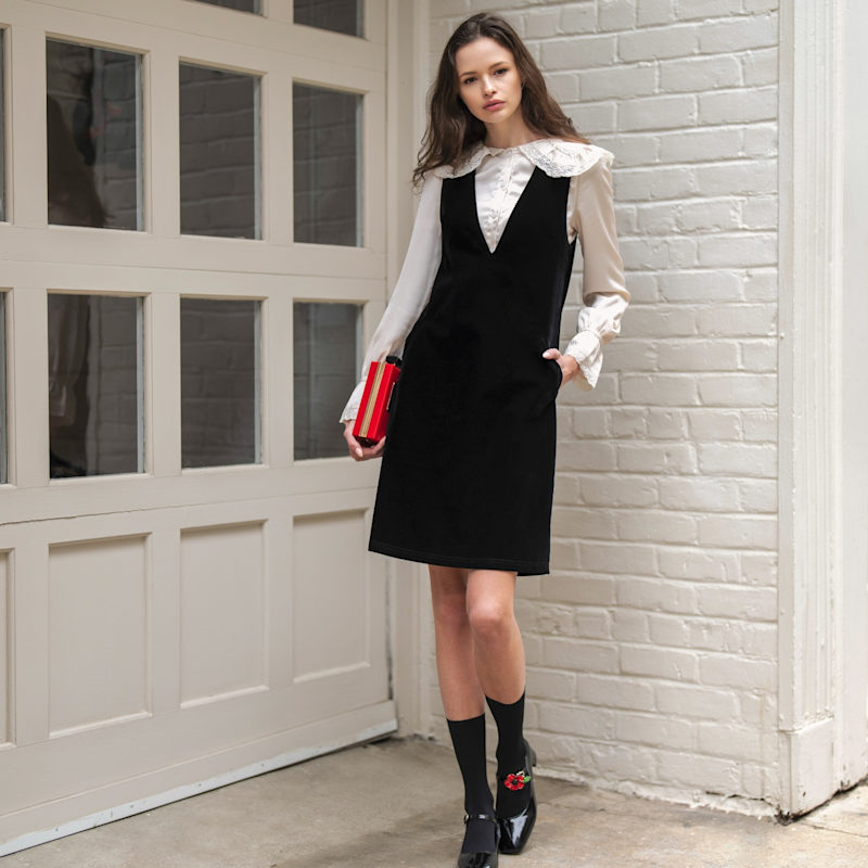 Thumbnail of Signature V Velvet Dress image
