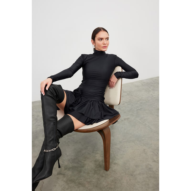 Thumbnail of Silene Mini Ruffles Black Dress image