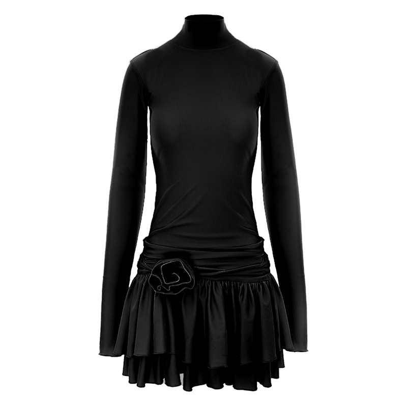 Thumbnail of Silene Mini Ruffles Black Dress image