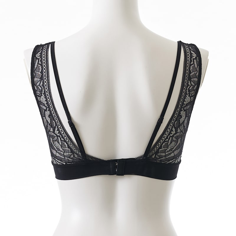 Thumbnail of Ribbed Silk & Lacy Bra - White image