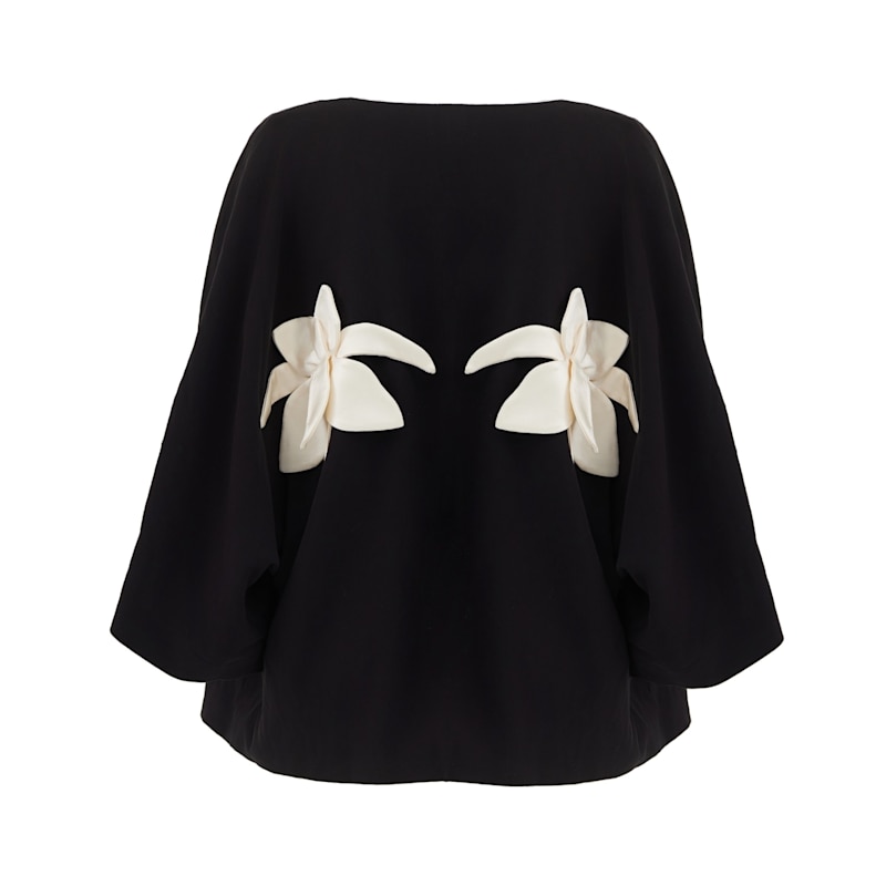 Jacket - Silk Wine Jacquard Sleeveless Wrap Jacket with Pockets