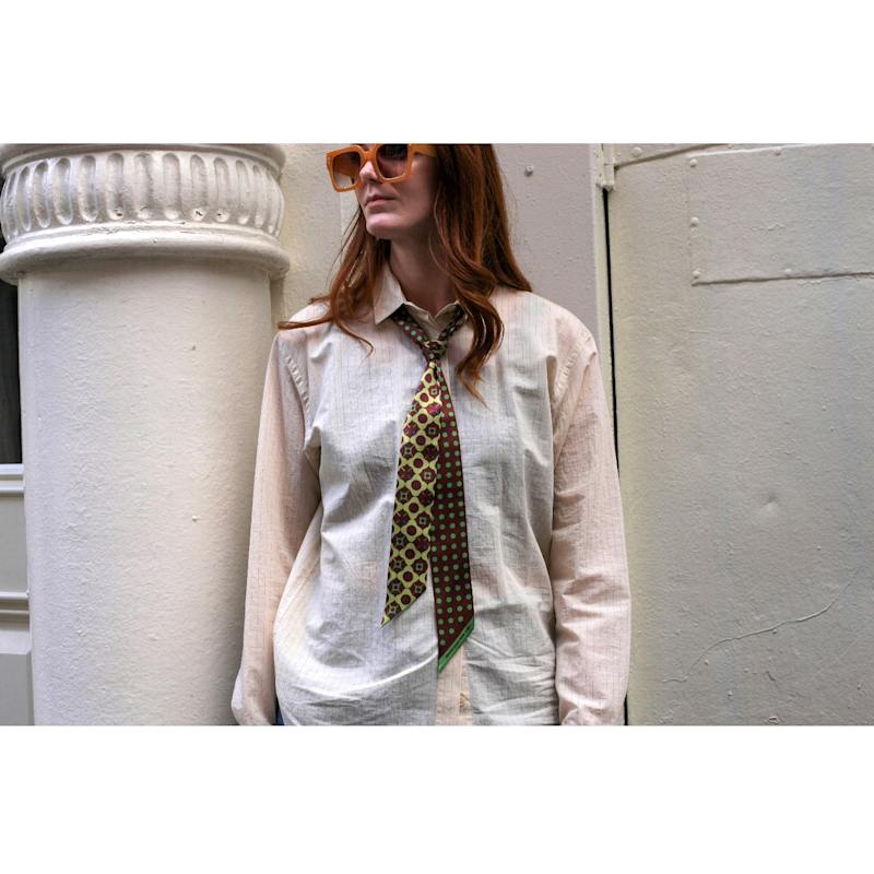 Thumbnail of Silk Skinny Scarf Of Polka Dot Bloom image