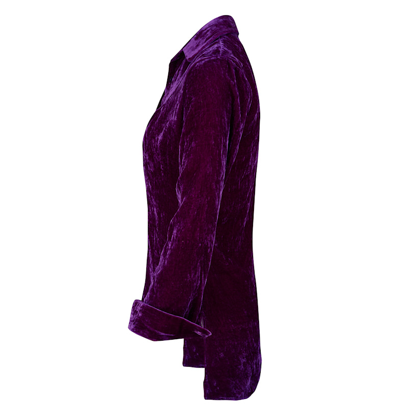 Thumbnail of Silk Velvet Shirt In Violet image