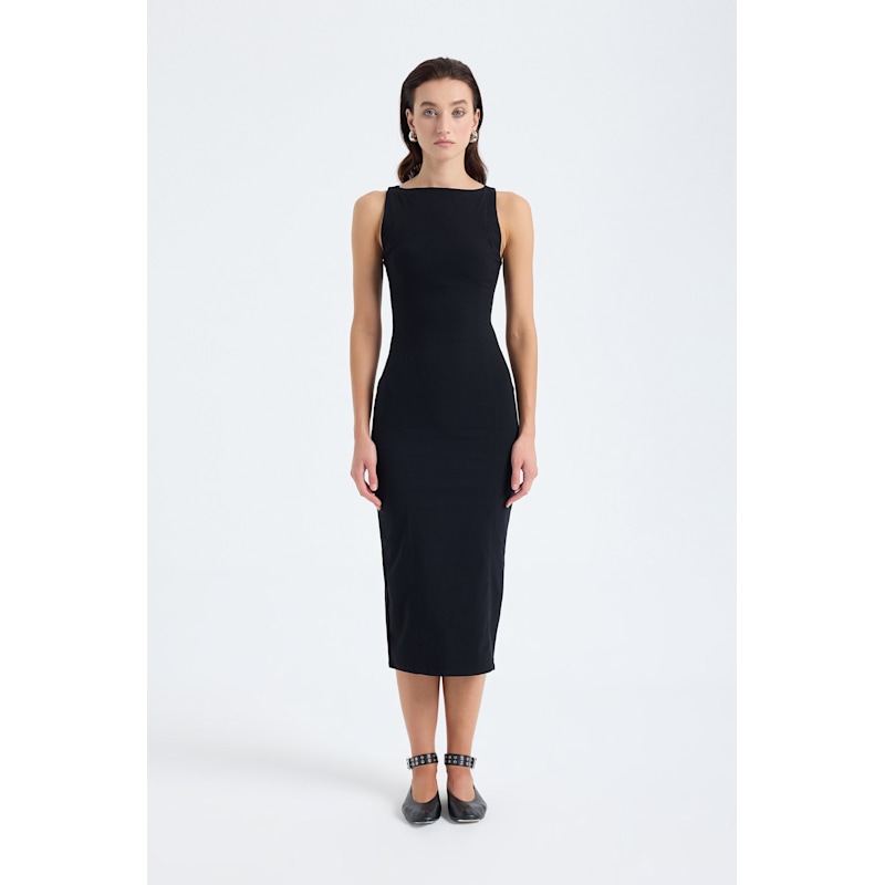 Thumbnail of Silva Bodycon Midi Dress – Black image
