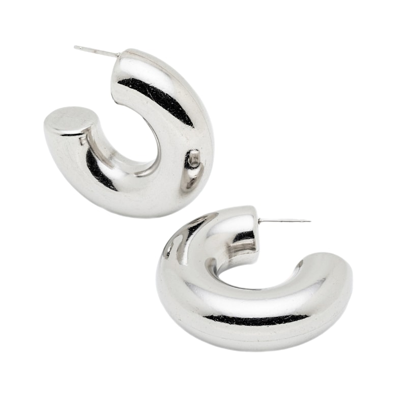Thumbnail of Silver Chunky Statement Serena Hoops image