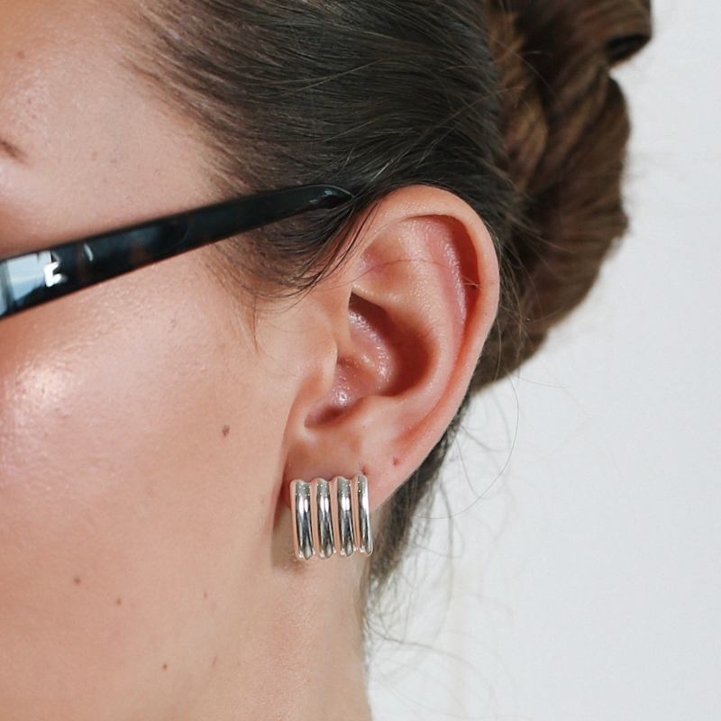 Thumbnail of Silver Classic Bar Studs image