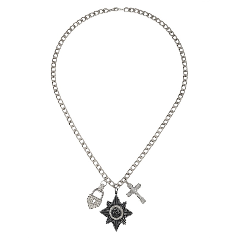 Thumbnail of Vintage Silver Plated Cristal Necklace image