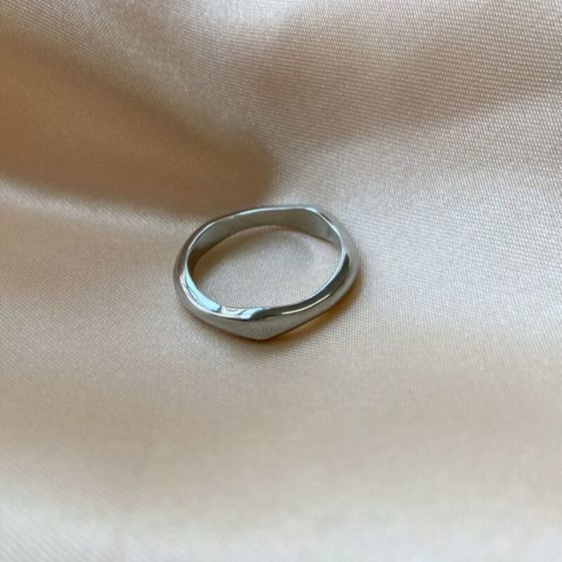 Thumbnail of Silver Stacked Waterproof Rings image