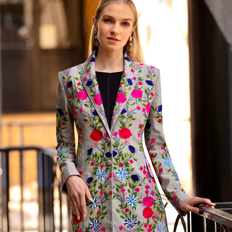Thumbnail of Silver Fab Flowers Coat image