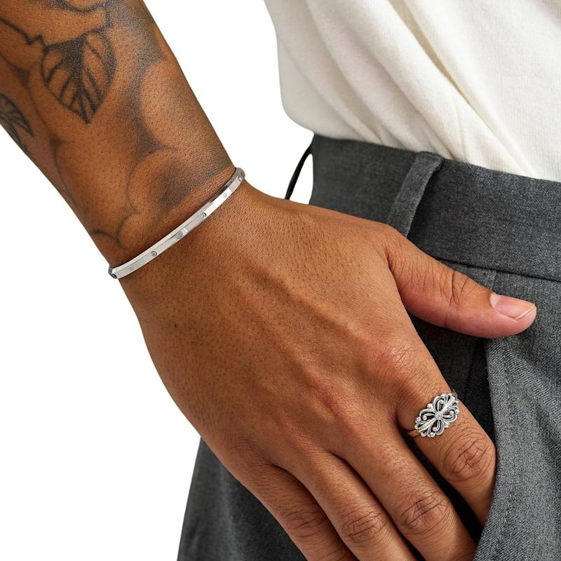 Thumbnail of Silver Fleur De Lis Cuff image