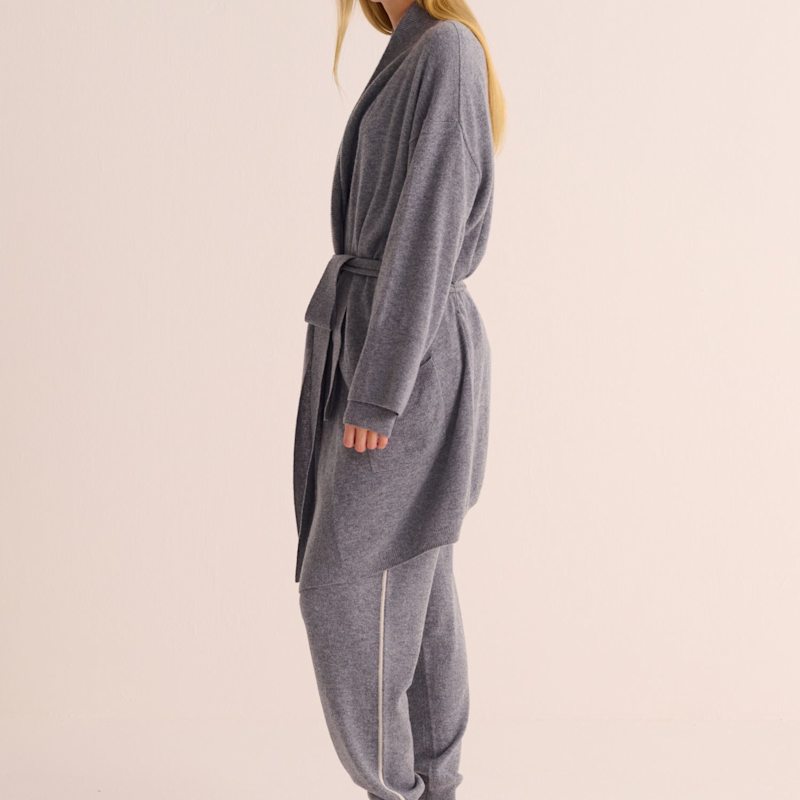 Thumbnail of Silver Grey Pure Cashmere Robe image