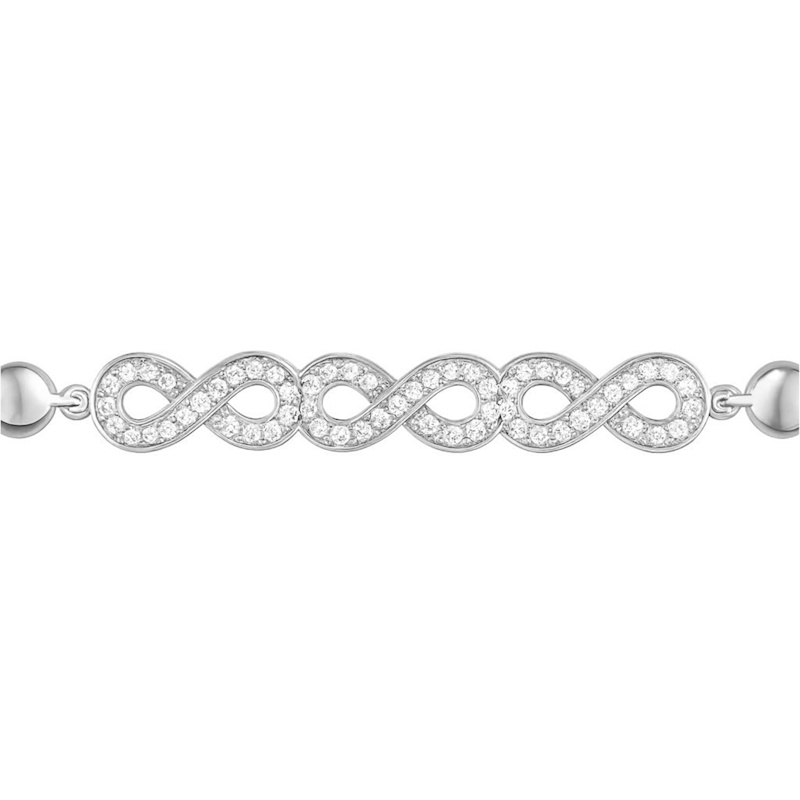 Thumbnail of Silver Infinity Wave Crystal Bracelet image
