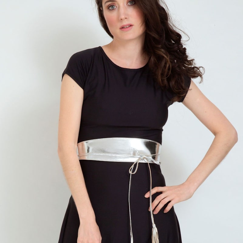 Thumbnail of Silver Leather Belt Pom-Pom image