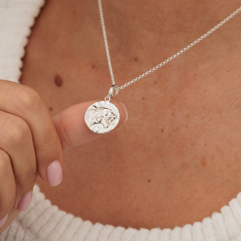 Thumbnail of Sterling Silver Leo Zodiac Charm Necklace - Star Sign Necklace image