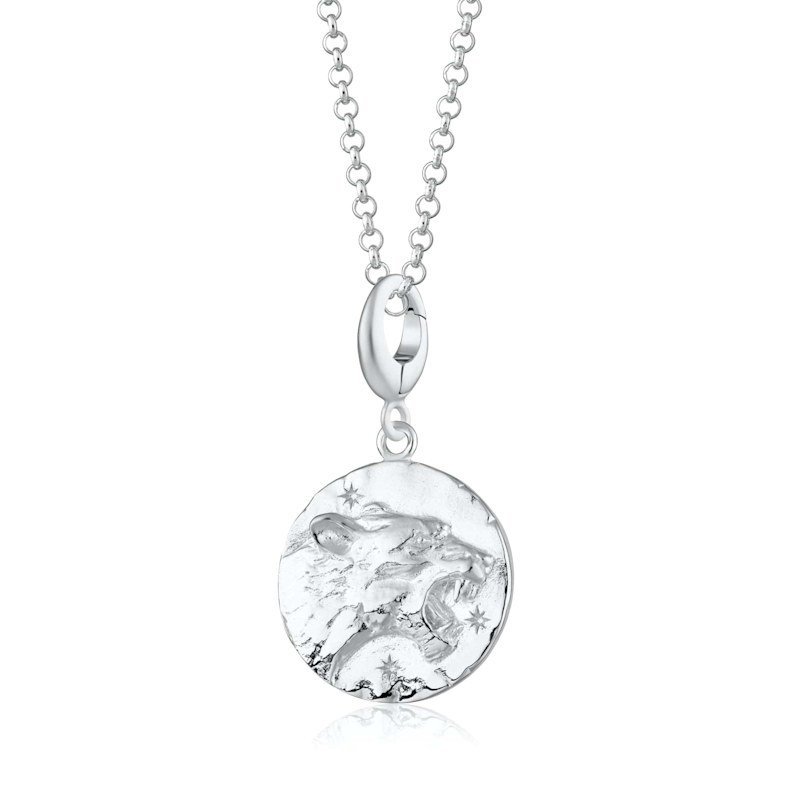 Thumbnail of Sterling Silver Leo Zodiac Charm Necklace - Star Sign Necklace image