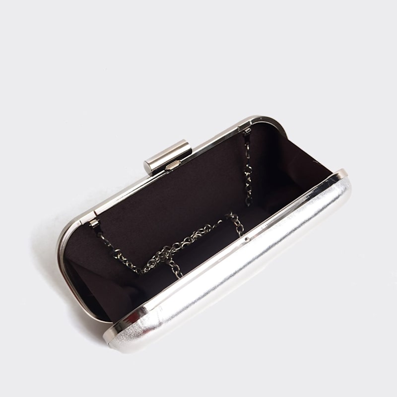 Thumbnail of Silver Metallic Clutch Bag – Small Size, Big Elegance image