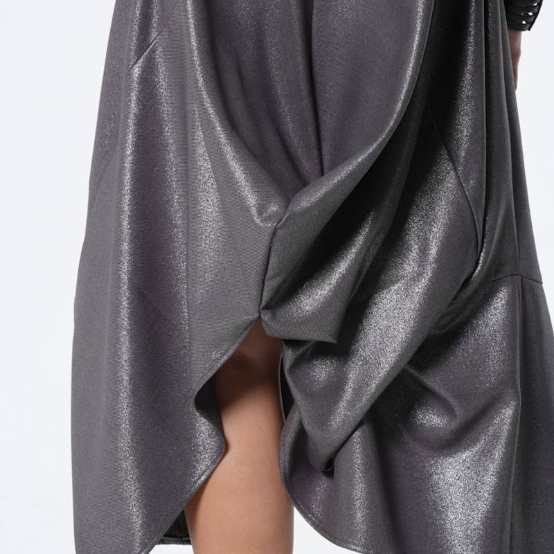 Thumbnail of Silver Metallic Sleeveless Maxi Dress image