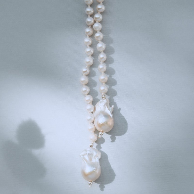 PRY シュウト　 Silver & White Pearl Necklace PRY シュウト Silver & White Pearl Necklace