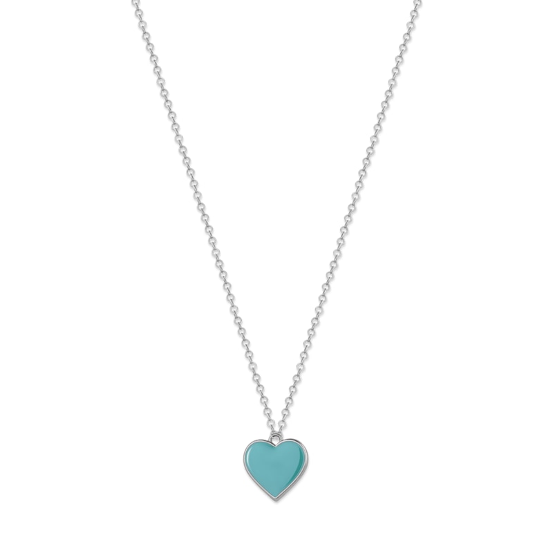 Thumbnail of Sterling Silver Radiant Heart Turquoise Pendant Necklace image