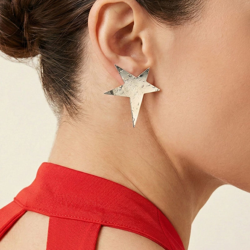Thumbnail of Silver Shooting Star Stud Post Earrings image
