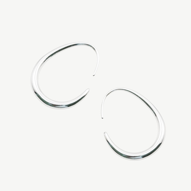 Thumbnail of Silver Slim Hoops image