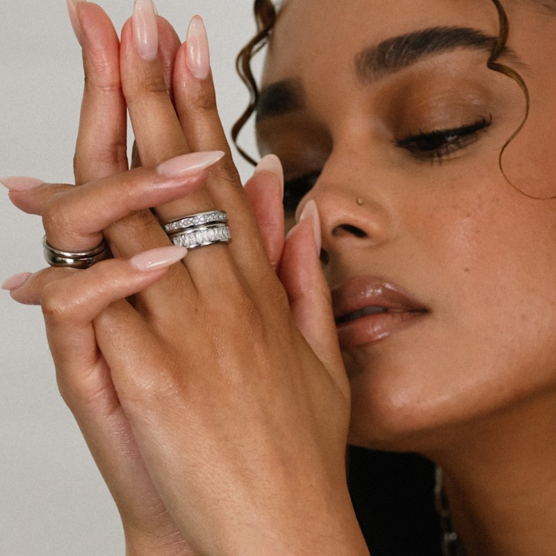 Thumbnail of Silver Baguette Brillio Ring Set image