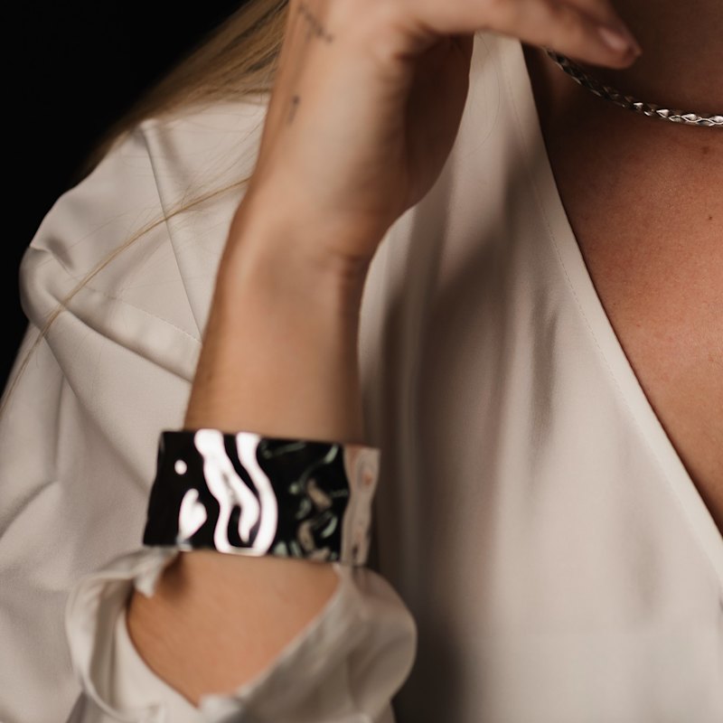 Thumbnail of Silver Statement Bangle Cuff image