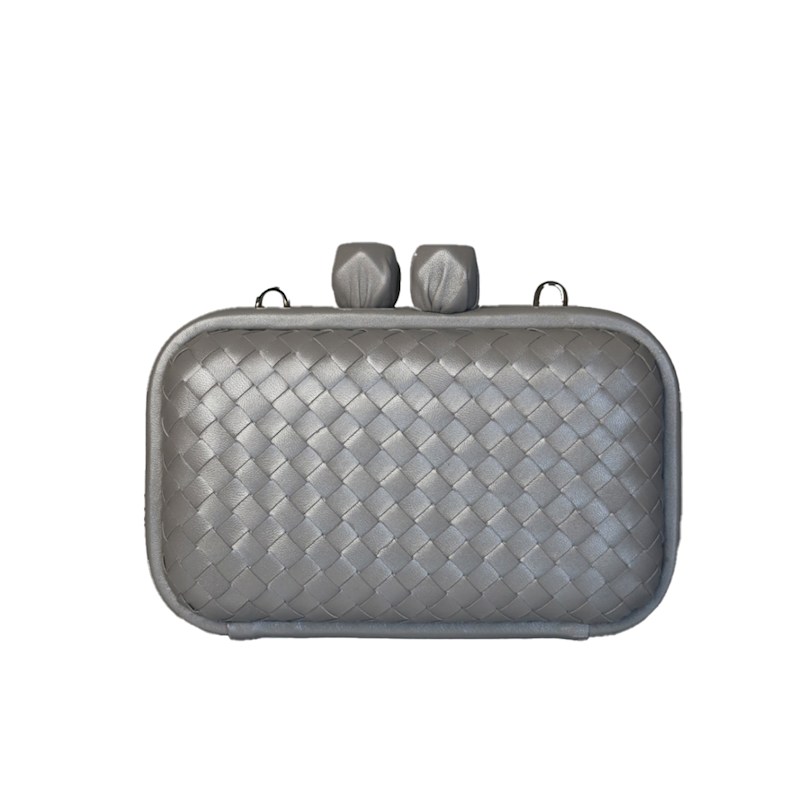 Thumbnail of Silver Woven Crossbody Kukki Clutch image