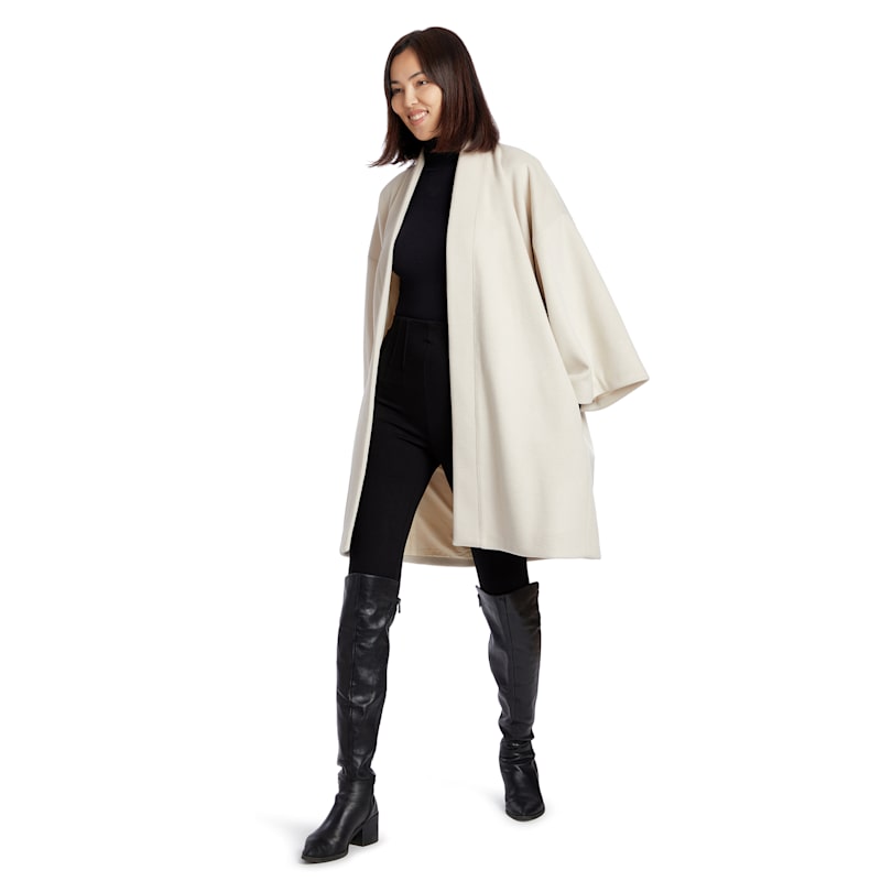 Thumbnail of Silvia Cream Wool Kimono Jacket image