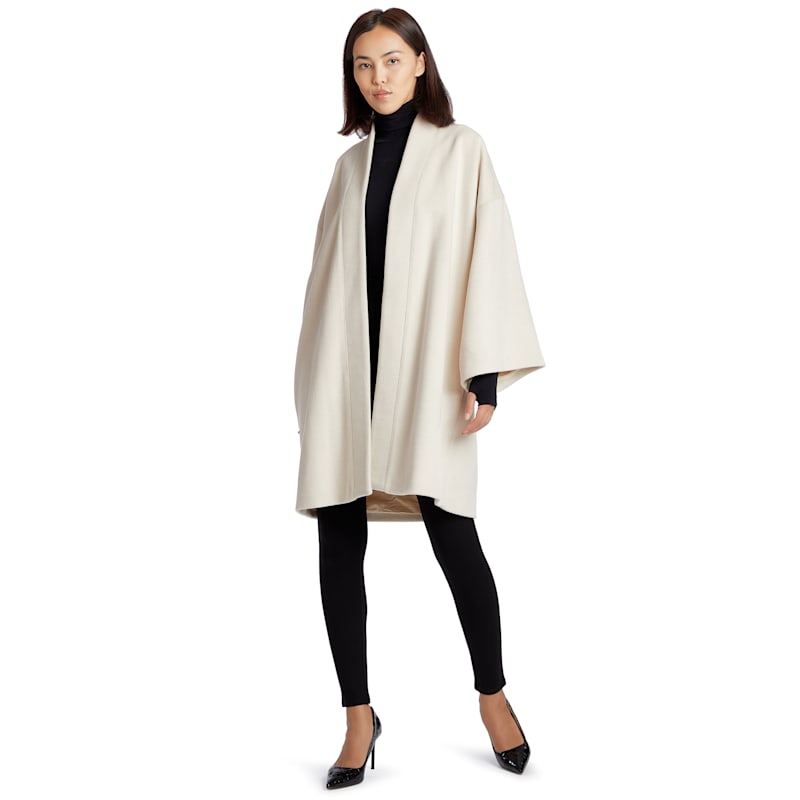 Thumbnail of Silvia Cream Wool Kimono Jacket image