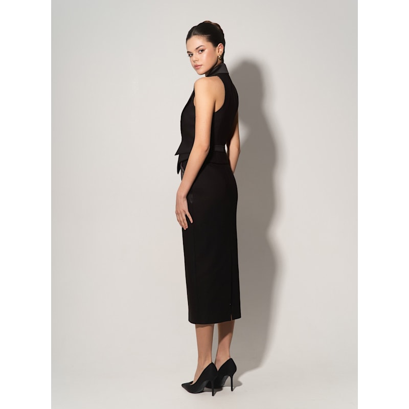 Thumbnail of Single-Breasted Sleeveless Waistcoat - Black image