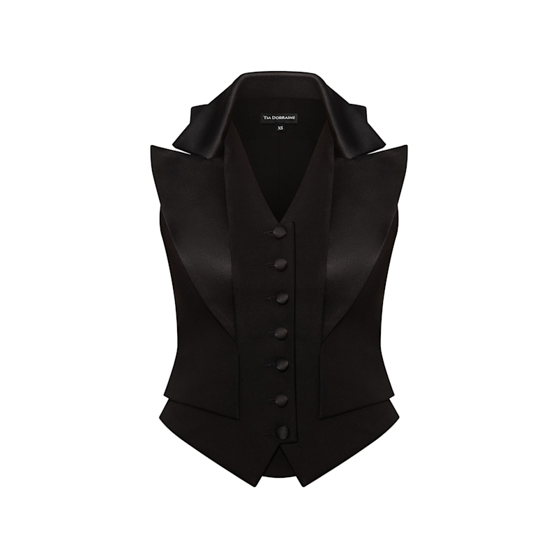 Thumbnail of Single-Breasted Sleeveless Waistcoat - Black image