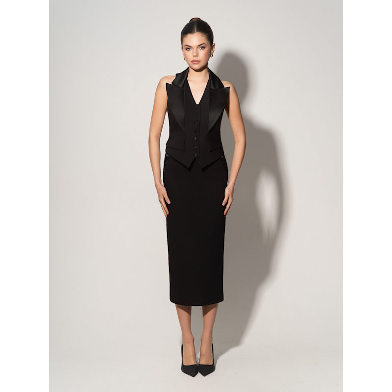 Thumbnail of Single-Breasted Sleeveless Waistcoat - Black image
