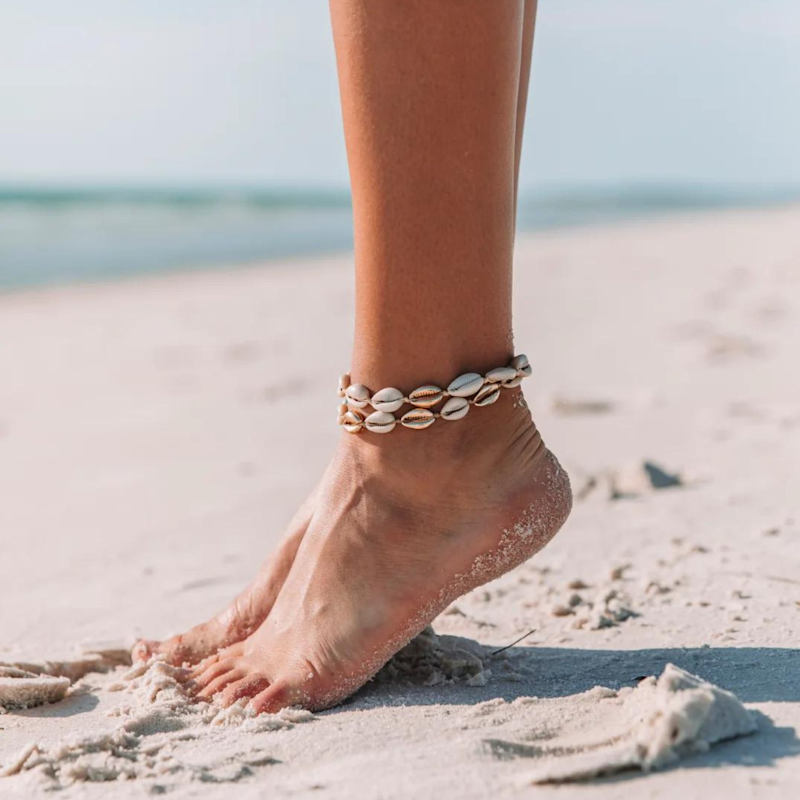 Alternating Mini Shell Anklet - Gold Plated | Adriana Pappas Designs ...