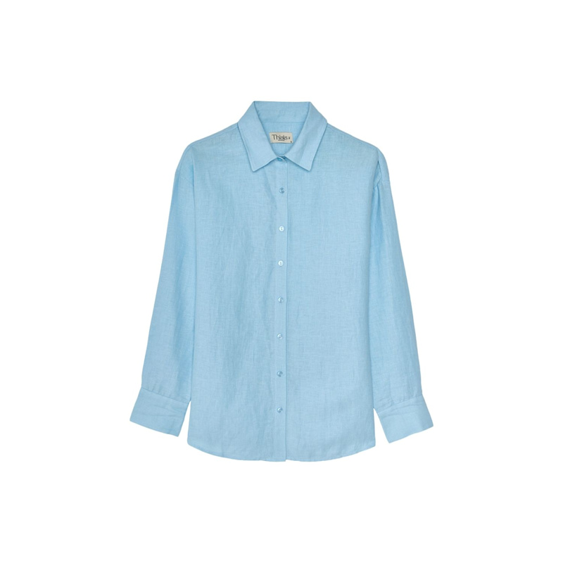 Thumbnail of Sirena Open-Back Linen Wavy Shirt image