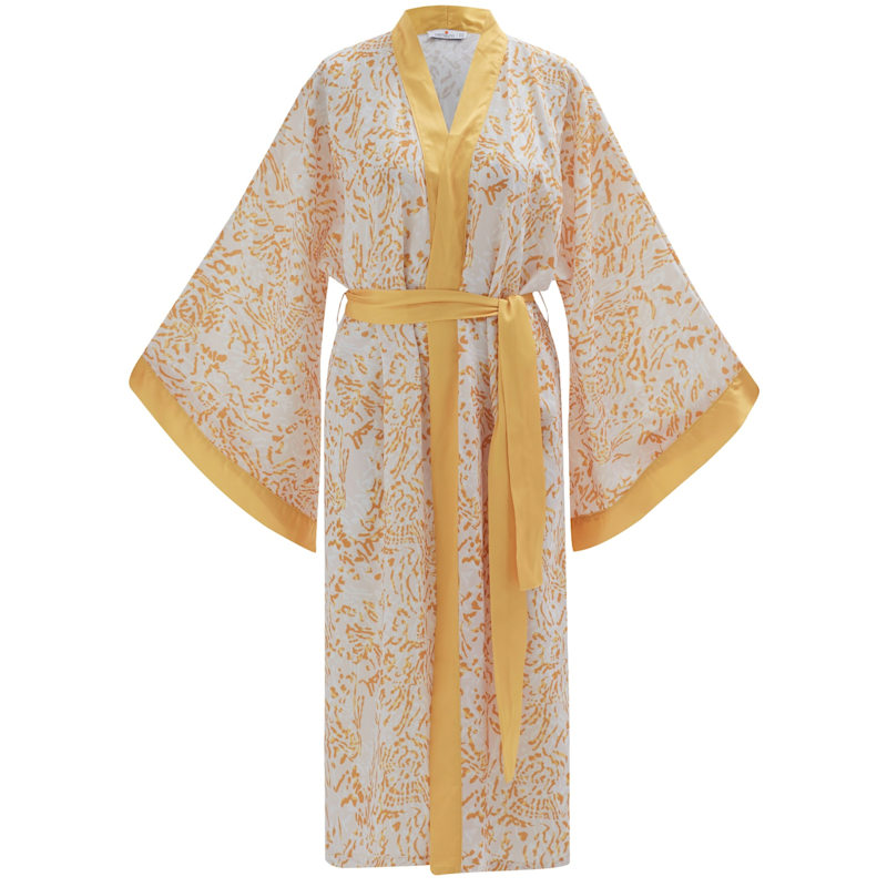 Thumbnail of Sitara Satin Kimono Mustard - Multicolour image