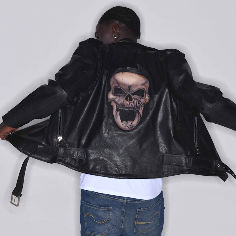 ジャケット・アウター Skull Jeans cow leather tailored jacket Skull Jeans cow leather tailored jacket