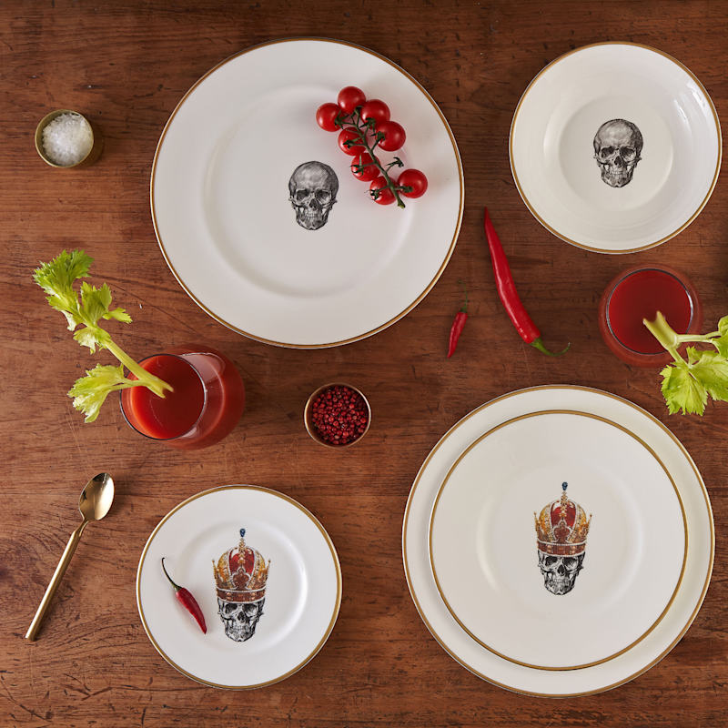 Thumbnail of Skull Bone China Dinner Plate image