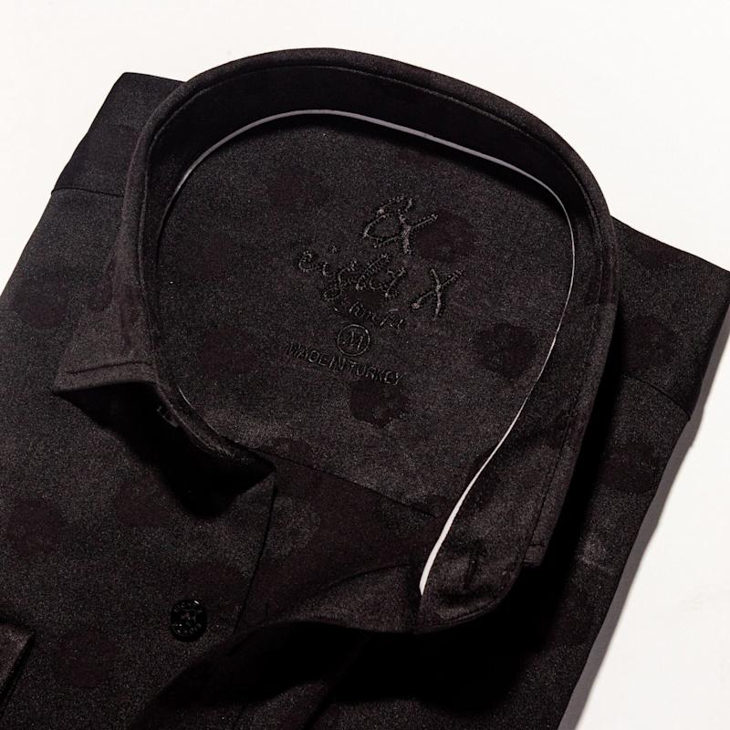 Thumbnail of Skull Jacquard Button Down Shirt - Black image