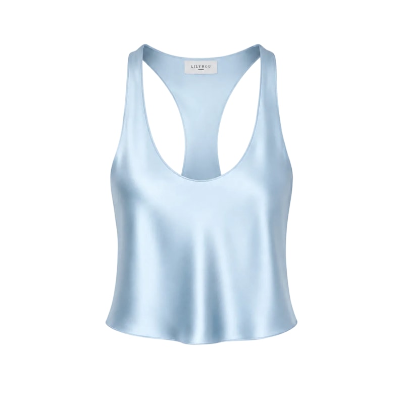 Thumbnail of Sky Racer-Back Silk Tank Top image